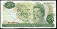 New Zealand - $20 Star Note - Wilks - YJ 039772* - VF
