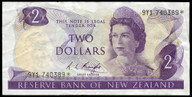 New Zealand - $2 Star Note - Knight - 9Y1 740389* - VF