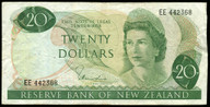 New Zealand - $20 - Hardie 'Type 1' - EE442368 - First Prefix - Fine