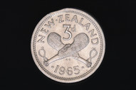 New Zealand - 1965 - Threepence - KM25 - Error - Clipped Planchet - Uncirculated (OM-A2390)