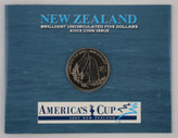 New Zealand - 2002 -  Brilliant Uncirculated $5 Coin - America's Cup