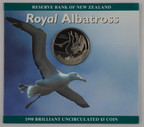New Zealand - 1998 -  Brilliant Uncirculated $5 Coin - Albatross