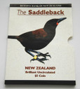 New Zealand - 1997 -  Brilliant Uncirculated $5 Coin - Saddleback
