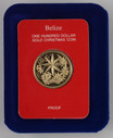 Belize - 1979 - $100 Gold Proof Coin - Golden Star of Christmas - KM59