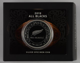 New Zealand - 2019 - Silver Dollar Proof Coin - All Blacks - Silver Fern