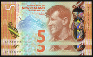 New Zealand - $5 - Wheeler - Consecutive Pair - BP Final Prefix - 130110-111