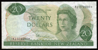 New Zealand - $20 Star Note - Hardie - YJ374999* - VF