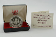 New Zealand - 1983 - Silver Dollar Proof Coin -  50th Anniversary [Of Coinage]