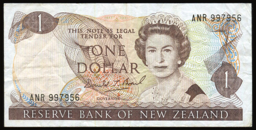 New Zealand - $1 Note - Brash - ANR997956 - Fine - Oceanic Mint