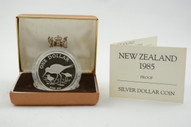 New Zealand - 1985 - Silver Dollar Proof Coin - Black Stilt