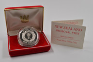 New Zealand - 1986 - Silver Dollar Proof Coin - Royal Visit