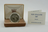 New Zealand - 1987 - Silver Dollar Proof Coin - National Parks