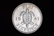 Fiji - 1941 - Sixpence - KM11 - Almost Uncirculated (OM-A2892)