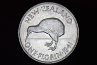 New Zealand - 1941 - Florin - KM10 - Almost Uncirculated (OM-A2978)