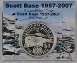 New Zealand - 2007 - Silver Dollar Proof Coin - Scott Base