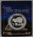 New Zealand - 2008 - Silver Dollar Proof Coin - Haast Tokoeka Kiwi