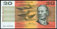 Australia - $20 - Fraser-Evans - Low Number - ADG000090 - Unc