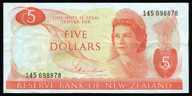 New Zealand - $5 - Hardie - Type 1 - First Prefix - 145 698878 - EF