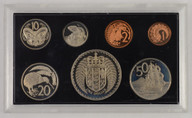 New Zealand - 1971 - Annual Proof Coin Set - Coat Of Arms - Cased