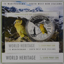 New Zealand - 2015 - Silver Dollar Proof Coin - Unesco - World Heritage