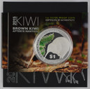 New Zealand - 2015 - Silver Dollar Proof Coin - Kiwi [Glow In The Dark]