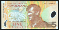 New Zealand - $5 - Bollard - Last Prefix - DA03 002679 - Unc