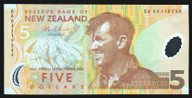 New Zealand - $5 - Bollard - Last Prefix - DA04 119244 - Unc