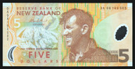 New Zealand - $5 - Bollard - Last Prefix - DA06 163502 - Unc