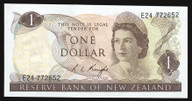 New Zealand - $1 - Knight - Last Prefix - E24 772652 - Unc