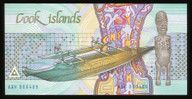 Cook Islands - 3 Dollars - AAH 000489 - P3a - Low Serial - Unc