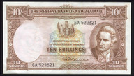 New Zealand - 10 Shillings - Fleming - 6A 529321 - EF