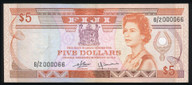 Fiji - 5 Dollars - P78a - B/2 000066 - Low Serial - Unc