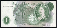 United Kingdom - 1 Pound - P374f - A52Z 000004 - Low Serial - aUnc