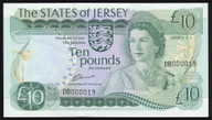 Jersey - 10 Pounds - P13a - DB000019 - Low Serial - Unc