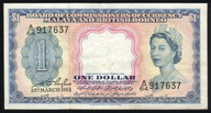 Malaya & British Borneo - 1 Dollar - P1a - A/64 917637 - VF