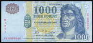 Hungary - 1000 Forint - P180as - DA0000044 - Minta - Specimen - Low Serial - Unc