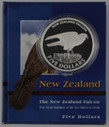 New Zealand - 2006 - Silver $5 Proof Coin - New Zealand Falcon