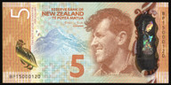 New Zealand - $5 - Wheeler - Final Prefix - Low Serial - BP15 000120