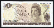 New Zealand - $1 Star Note - Hardie - Y92 063240* - Unc