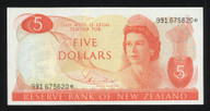 New Zealand - $5 Star Note - Hardie - 991 675620* - Unc