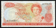 New Zealand - $5 Star Note - Russell - JA772636* - Fine