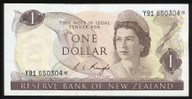 New Zealand - $1 Star Note - Knight - Y91 650304* - aUnc
