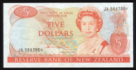 New Zealand - $5 Star Note - Hardie - JA584386* - VF