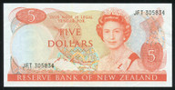 New Zealand - $5 - Russell - JFT305834 - aUnc