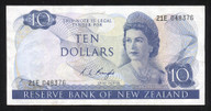 New Zealand - $10 - Knight - 21E 048376 - Fine