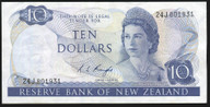 New Zealand - $10 - Knight - 24J 801931 - gFine