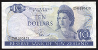 New Zealand - $10 - Hardie - First Prefix - 25H 650439 - Fine