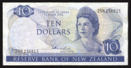New Zealand - $10 - Hardie - First Prefix - 25H 236813 - Fine