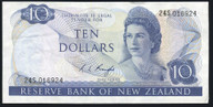 New Zealand - $10 - Knight - 24S 016924 - Fine