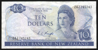 New Zealand - $10 - Knight - 24J 745243 - Fine